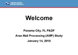 Welcome Panama City FL PDF Area Mail Processing