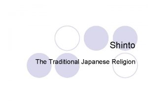 Shinto The Traditional Japanese Religion The Name l