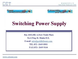 CHINOEXCEL TECHNOLOGY CORP Switching Power Supply Rm 1602