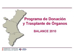 Programa de Donacin y Trasplante de rganos BALANCE