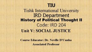 TIU Tishk International University IRD Department History of