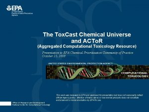 The Tox Cast Chemical Universe and ACTo R