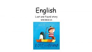 English Lost and found story WB 08 02
