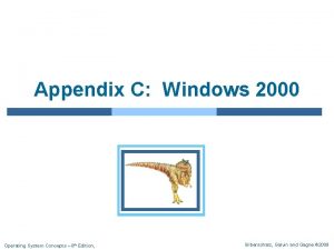 Appendix C Windows 2000 Operating System Concepts 8