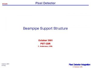 ATLAS Pixel Detector Beampipe Support Structure October 2001