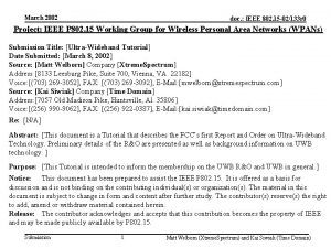 March 2002 doc IEEE 802 15 02133 r