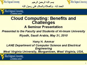 Cloud Computing Benefits and Challenges A Seminar Presentation