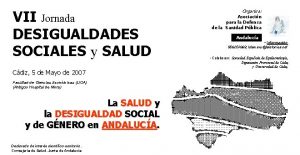 VII Jornada DESIGUALDADES SOCIALES y SALUD Cdiz 5