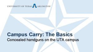 Campus Carry The Basics Concealed handguns on the