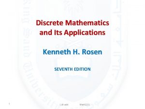 Discrete Mathematics and Its Applications Kenneth H Rosen