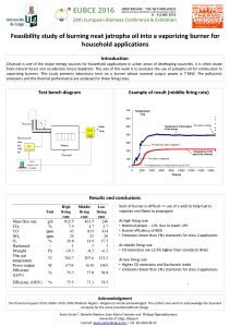 Feasibility study of burning neat jatropha oil into