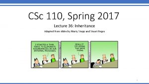 CSc 110 Spring 2017 Lecture 36 Inheritance Adapted