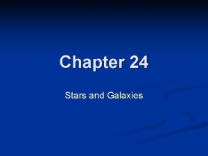 Chapter 24 Stars and Galaxies Stars n Constellations