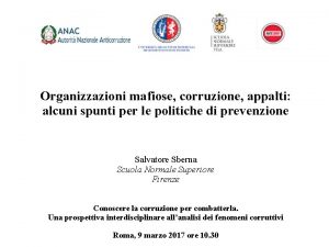 Organizzazioni mafiose corruzione appalti alcuni spunti per le