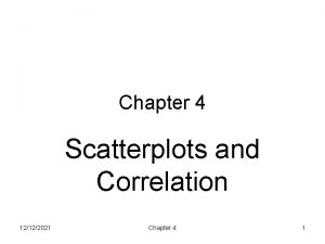 Chapter 4 Scatterplots and Correlation 12122021 Chapter 4