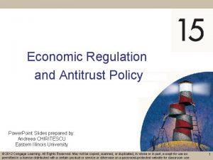 Economic Regulation and Antitrust Policy Power Point Slides