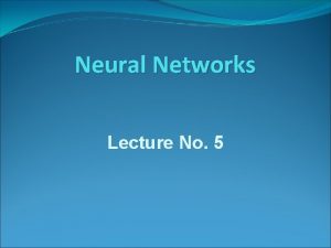 Neural Networks Lecture No 5 Perceptron Simple Perceptron