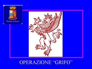 OPERAZIONE GRIFO OBIETTIVI 1 Contrasto alla presenza irregolare