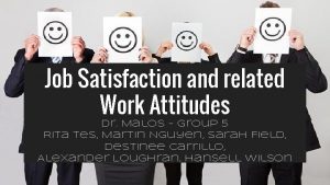 Job Satisfaction and related Work Attitudes Dr Malos