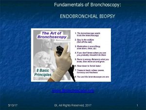 Fundamentals of Bronchoscopy ENDOBRONCHIAL BIOPSY www Bronchoscopy org