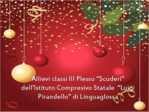 Allievi classi III Plesso Scuderi dellIstituto Compresivo Statale