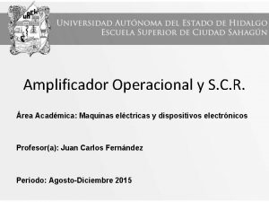 Amplificador Operacional y S C R rea Acadmica