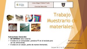 Liceo Miguel Rafael Prado Ciencias Naturales Trabajo Muestrario