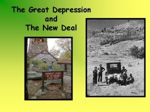 The Great Depression and The New Deal Causes