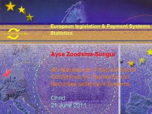 De Nederlandsche Bank European legislation Payment Systems Statistics