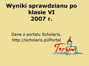 Wyniki sprawdzianu po klasie VI 2007 r Dane