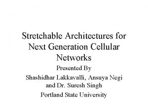 Stretchable Architectures for Next Generation Cellular Networks Presented