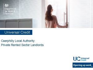 Universal Credit Caerphilly Local Authority Private Rented Sector