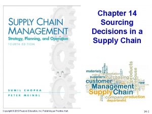 Chapter 14 Sourcing Decisions in a Supply Chain