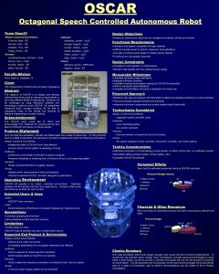 OSCAR Octagonal Speech Controlled Autonomous Robot Team Ongo