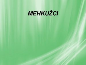 MEHKUCI Splone znailnosti Ena najtevilnejih ivalskih skupin Razvili