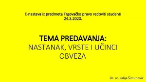 Enastava iz predmeta Trgovako pravo redoviti studenti 24