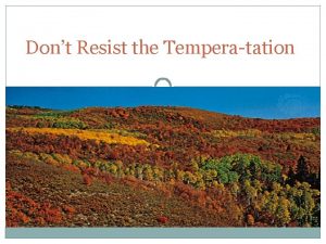 Dont Resist the Temperatation Eagle Vacations and Services