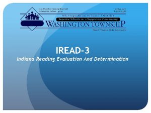 IREAD3 Indiana Reading Evaluation And Determination Public Law