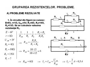 GRUPAREA REZISTENELOR PROBLEME A PROBLEME REZOLVATE R 2