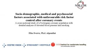 Sociodemographic medical and psychosocial factors associated with unfavourable