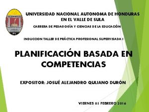 UNIVERSIDAD NACIONAL AUTONOMA DE HONDURAS EN EL VALLE