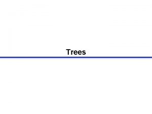 Trees Trees Set of elements or nodes one