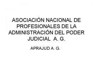 ASOCIACIN NACIONAL DE PROFESIONALES DE LA ADMINISTRACIN DEL