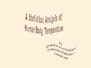 Introduction Normal Body temperature The normal core body