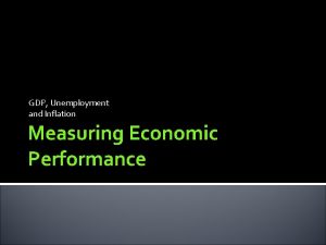 GDP Unemployment and Inflation Measuring Economic Performance Importance