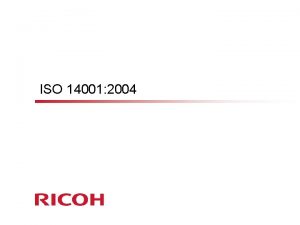 ISO 14001 2004 ISO 14001 2004 Why Warning