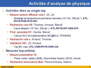 Activits danalyse de physique Activits lies au single