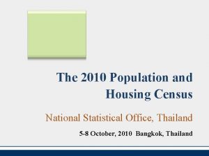 The 2010 Population and Housing Census National Statistical