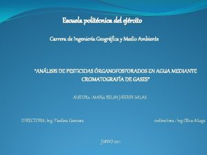 Escuela politcnica del ejrcito Carrera de Ingeniera Geogrfica