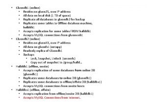 Gluondb 1 online Resides on gluon 25 own